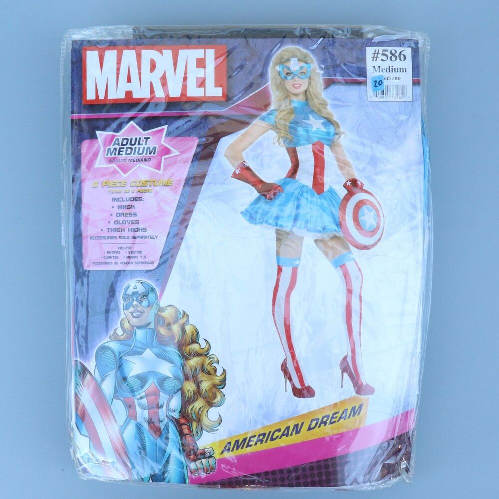 Captain American Costume Womens Size Medium 6-8 American Dream